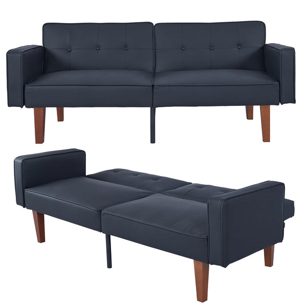 Convertible Futon Sofa Bed with Split Back