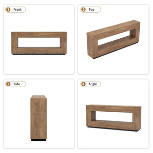 78-Inch Extra Long Console Table with Storage Shelf