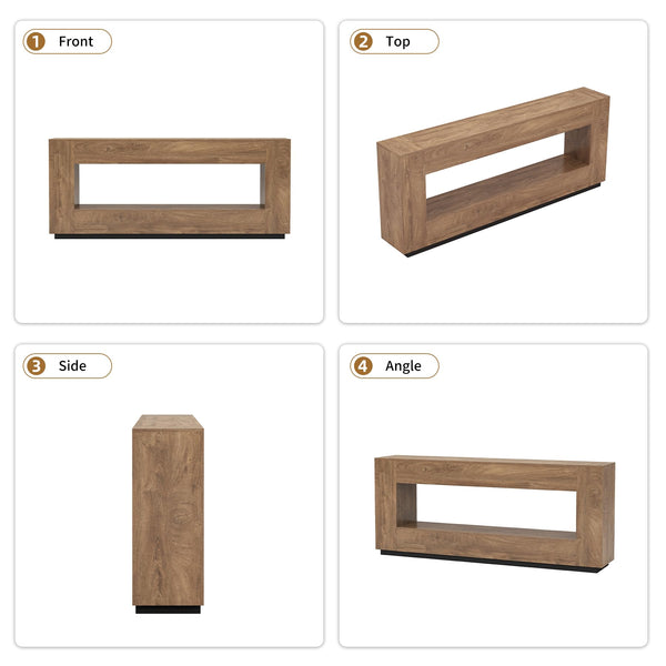 78-Inch Extra Long Console Table with Storage Shelf
