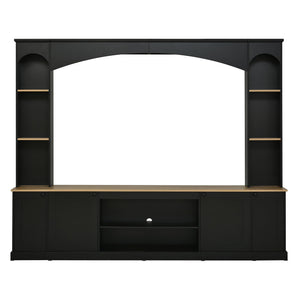 91" Arched Entertainment Center Wall Unit
