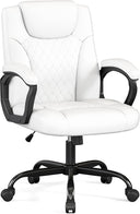 Executive PU Leather Office Chair with Adjustable Height & 360° Swivel