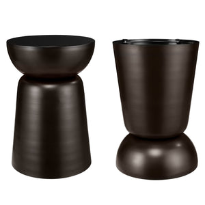 Metal Decorative Garden Stool & Outdoor Accent Side Table