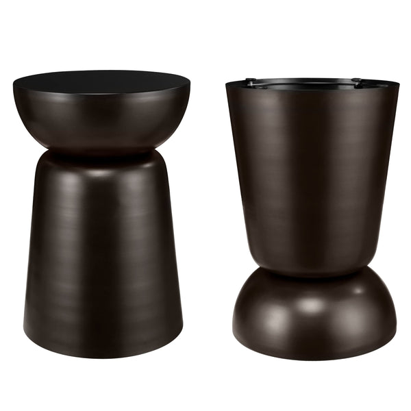 Metal Decorative Garden Stool & Outdoor Accent Side Table