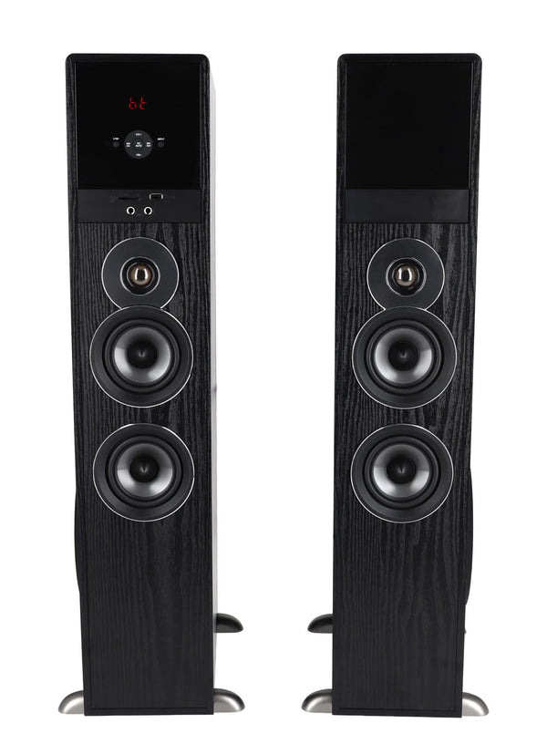 Powered Home Theater Tower Speaker System with Karaoke & Bluetooth