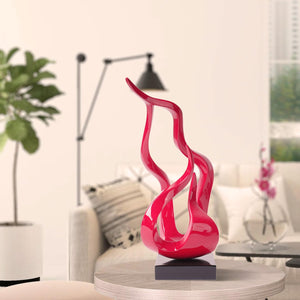 Abstract Holy Flame Figurine Statue — Resin Art Decor, 16.5 Inch