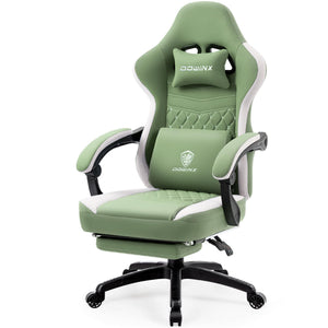 Ergonomic Gaming Chair with Pocket Spring Cushion & Footrest