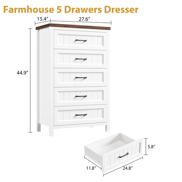 5-Drawer Farmhouse Dresser