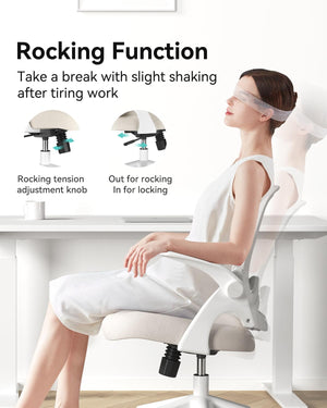 Ergonomic Office Chair with Flip-Up Armrests & Mesh Back