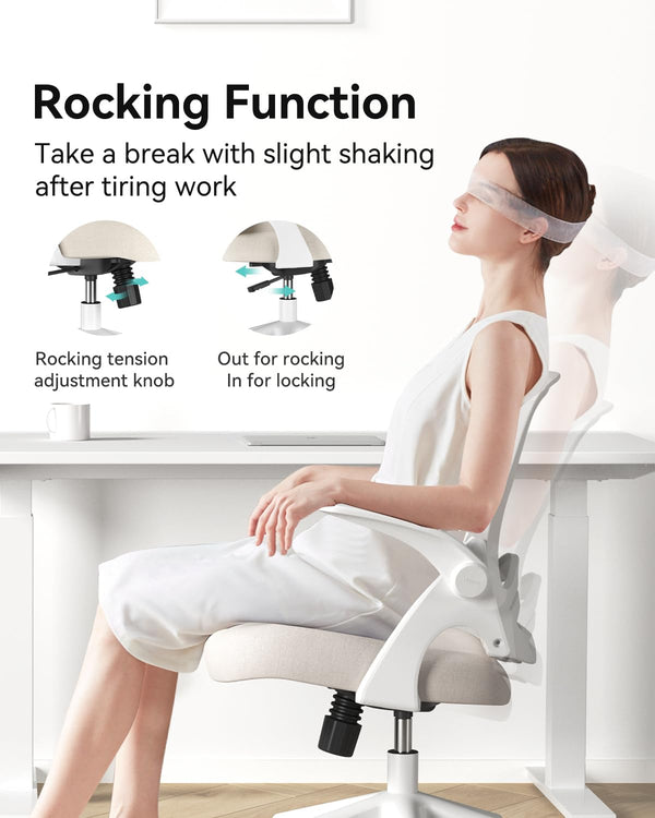 Ergonomic Office Chair with Flip-Up Armrests & Mesh Back