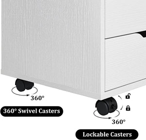 5-Drawer Mobile File Cabinet with Wheels