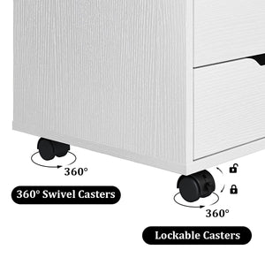 5-Drawer Mobile File Cabinet with Wheels