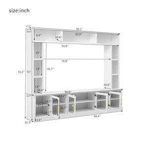 95" Wall Unit Entertainment Center for TVs up to 80"