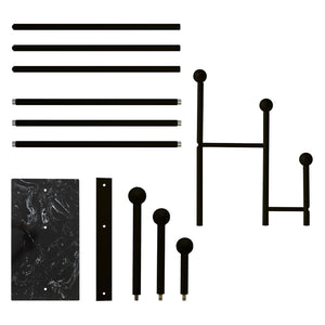 Freestanding Coat Rack with Marble Base