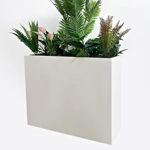 Metal Tall Rectangular Planter Box – Large Outdoor Flower Pot