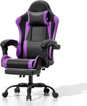 Ergonomic Gaming Chair with Footrest, Headrest & Lumbar Support