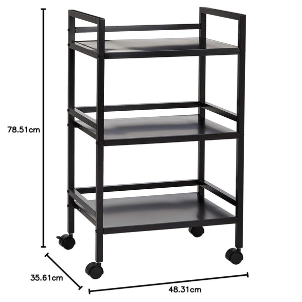 3-Tier Metal Rolling Utility Cart