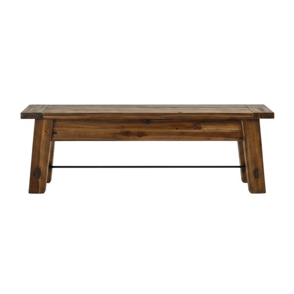 60-Inch Solid Wood Entryway & Dining Bench – Rustic Industrial Style