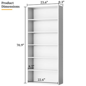 6-Tier Floor Standing Bookcase