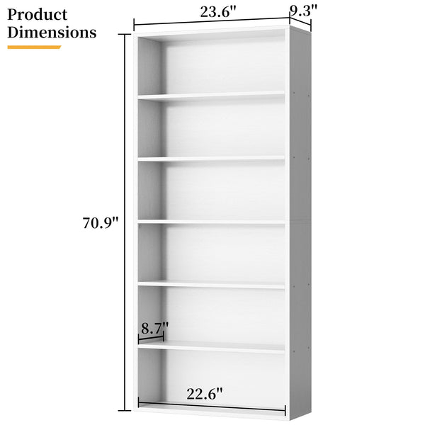 6-Tier Floor Standing Bookcase