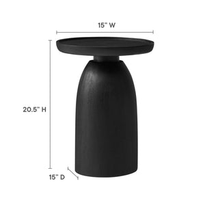 Round Solid Mango Wood Side Table