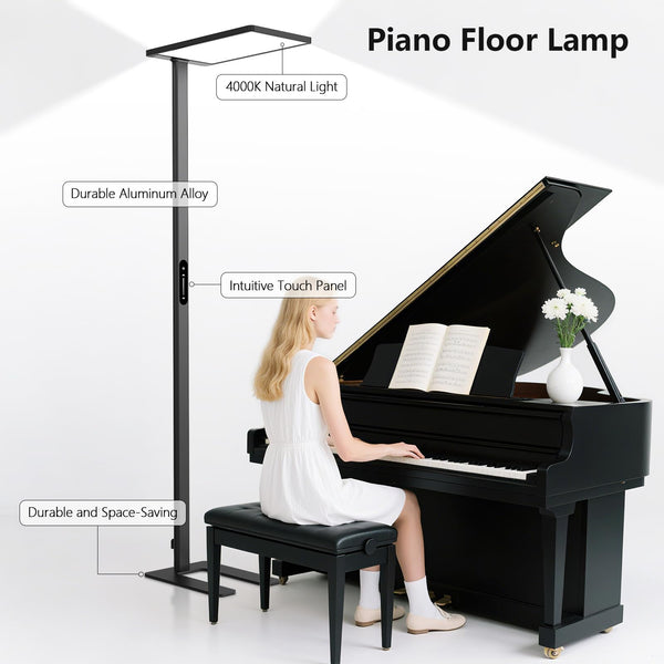 120W Full Spectrum Dimmable LED Floor Lamp 77 Inch
