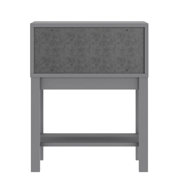 Kids Wood Nightstand with Drawer and Open Shelf