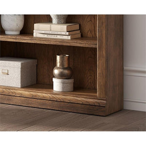 Traditional Wood Bookcase Wall with Ladder – 5-Shelf, 8 ft