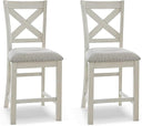 Upholstered Counter Height Barstool Set of 2