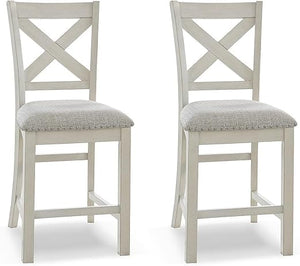 Upholstered Counter Height Barstool Set of 2