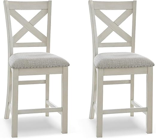 Upholstered Counter Height Barstool Set of 2