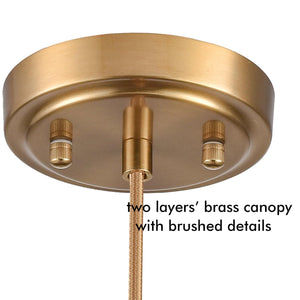 Frosted Glass Pendant Light – Gold Metal Ceiling Hanging Fixture