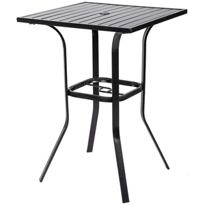 Outdoor Bar Height Bistro Table with Umbrella Hole