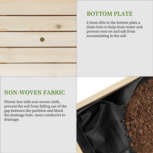 Elevated Wood Raised Garden Bed with Storage Shelf