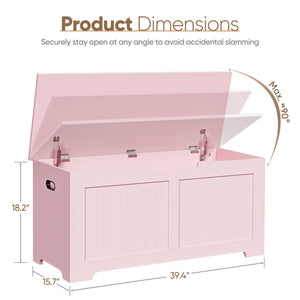 Wooden Storage Chest with Safety Hinges & Storage Bench
