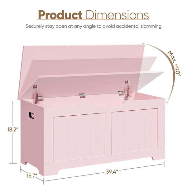 Wooden Storage Chest with Safety Hinges & Storage Bench