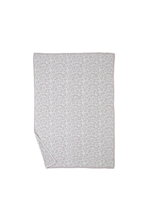 CozyChic Throw Blanket – Leopard Animal Print, 54" x 72", Cream-Stone