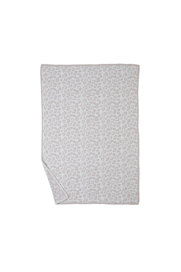 CozyChic Throw Blanket – Leopard Animal Print, 54" x 72", Cream-Stone