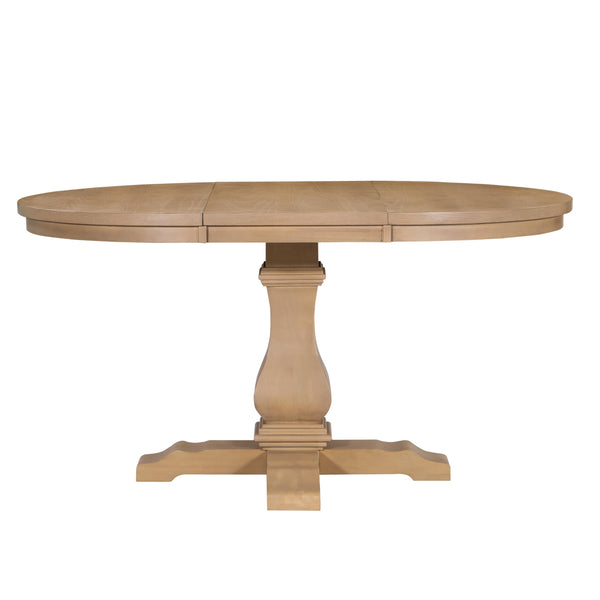 Round to Oval Extendable Dining Table