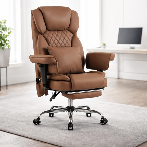 Prestige Heat & Kneading Massage Office Chair with Footrest