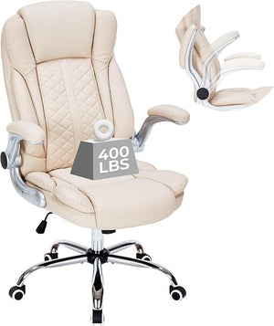 High-Back Ergonomic Office Chair with Flip-Up Armrests