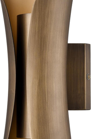 2-Light Brushed Brass Wall Sconce
