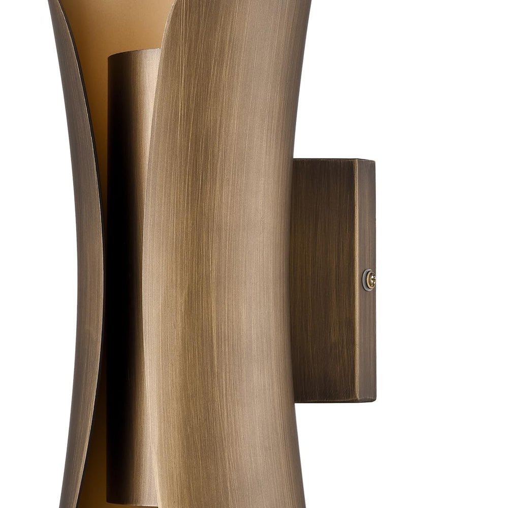 2-Light Brushed Brass Wall Sconce