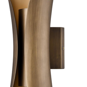 2-Light Brushed Brass Wall Sconce