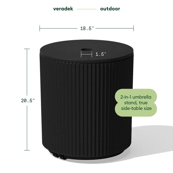 Outdoor Umbrella Side Table with Umbrella Hole