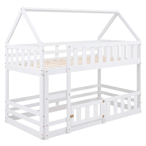Twin Over Twin House Bunk Bed