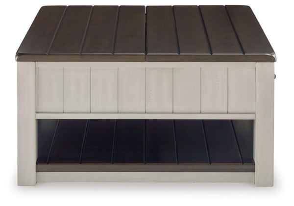 Farmhouse Lift-Top Coffee Table with Drawers & Casters