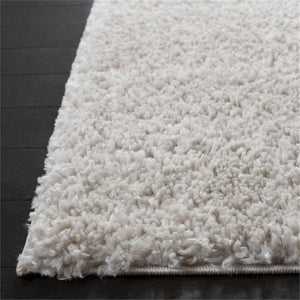 Beige Shag Area Rug 9x12 – Polypropylene, Non-Shedding, Machine Made