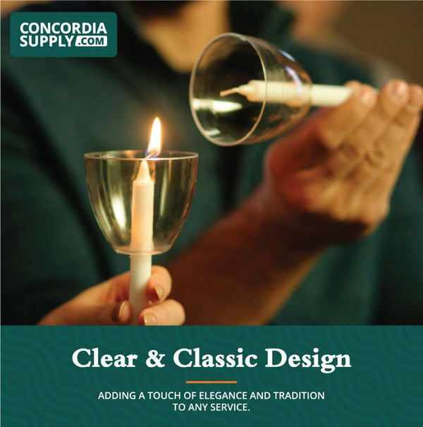 Clear Plastic Candle Drip Protectors – Wax Catchers for Candlesticks