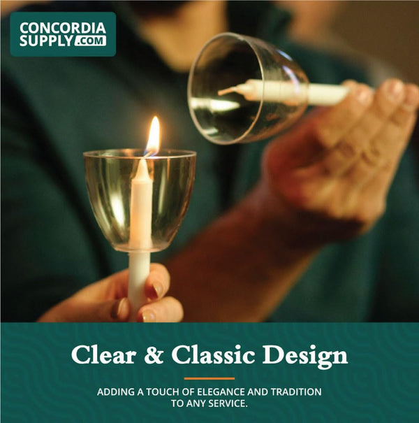 Clear Plastic Candle Drip Protectors – Wax Catchers for Candlesticks