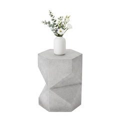 MgO Concrete Hexagonal Outdoor Side Table
